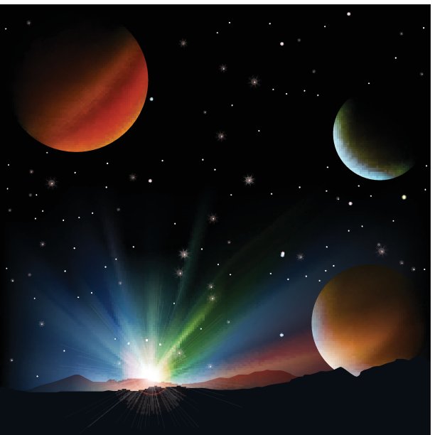 抽象的空间背景与星星图片下载