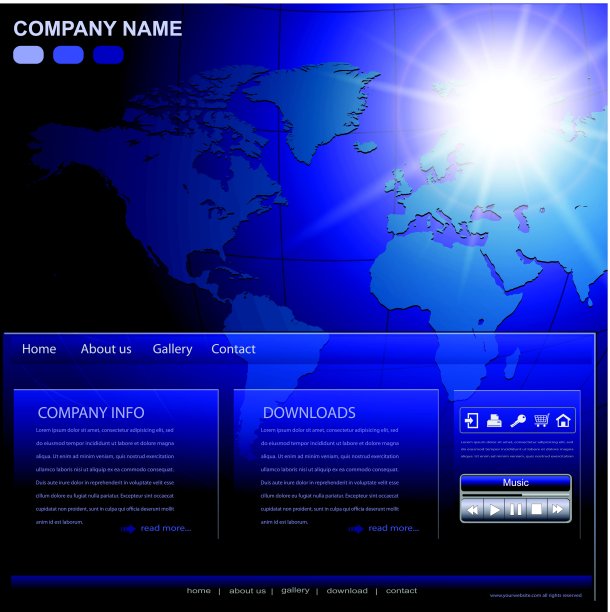 企业网站模板图片下载