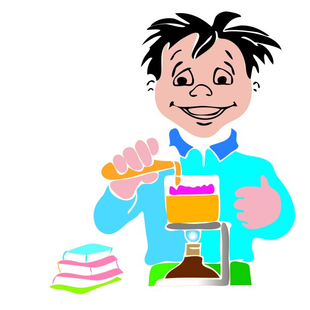 男孩在学校实验室工作图片下载