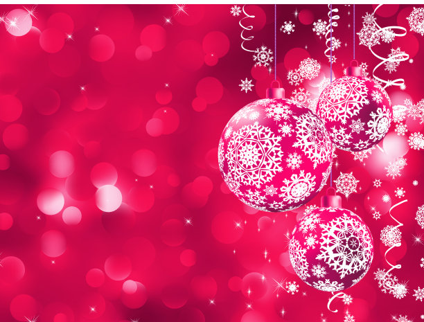 优雅的圣诞卡片与球。EPS 8图片下载