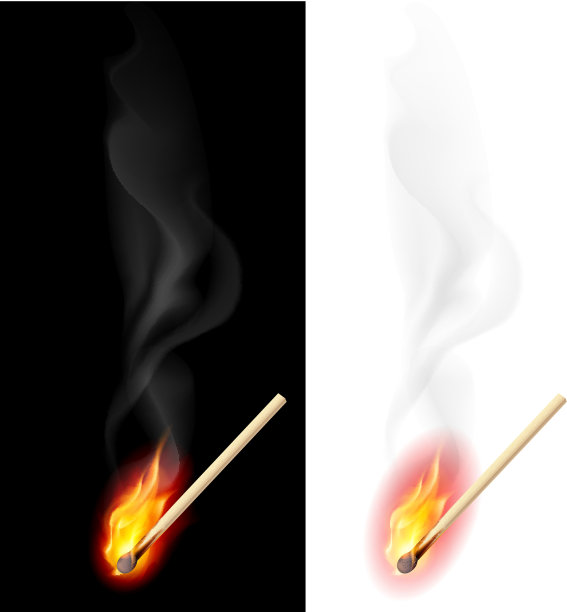 现实的燃烧的火柴图片下载