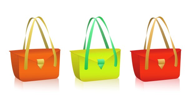 矢量彩色的袋子图片下载