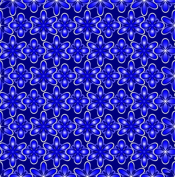 抽象的蓝色花朵背景图片下载