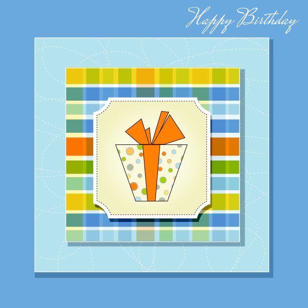 生日贺卡和礼品盒图片下载