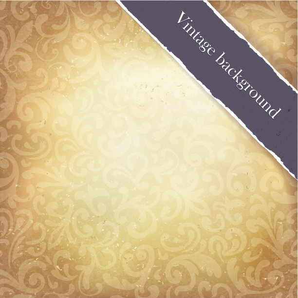 用缎带装饰的复古纸背景(文字空间)图片下载