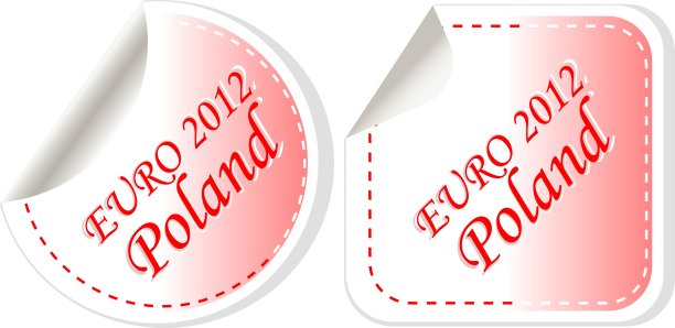 波兰2012年欧洲杯国旗颜色贴纸集图片下载