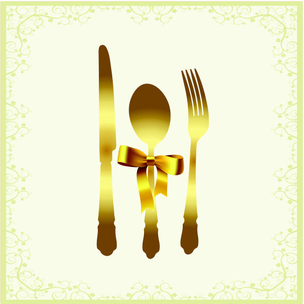 菜单金色的卡片图片下载