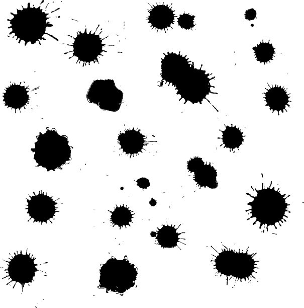 黑色斑点污渍设置图片下载