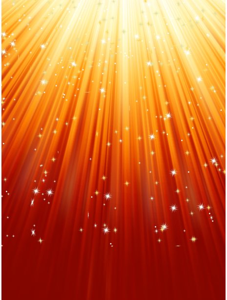 星星和雪花在红色的金色上。EPS 8图片下载