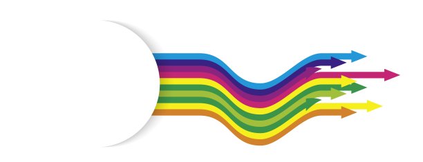 带有空白徽章的波浪箭头图片下载