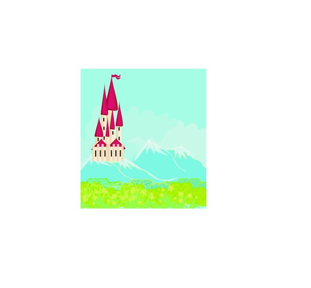 中世纪城堡全景。图片下载