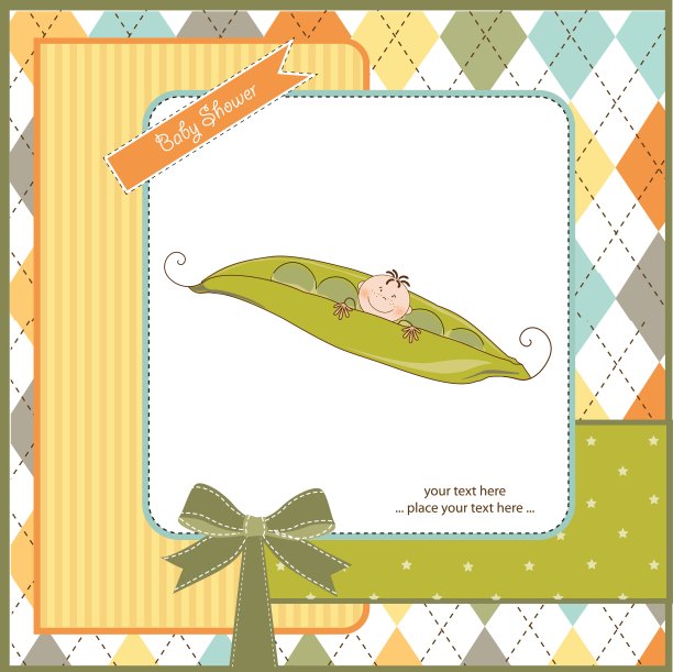 小男孩睡在豌豆里，宝宝通告卡图片下载