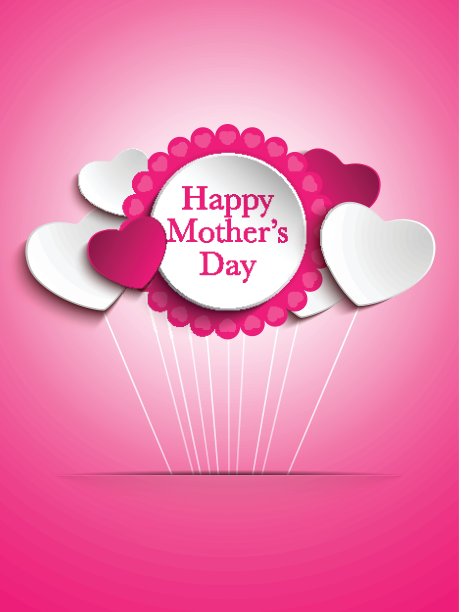 母亲节快乐心脏背景图片下载