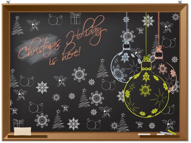 圣诞节日黑板设计图片下载