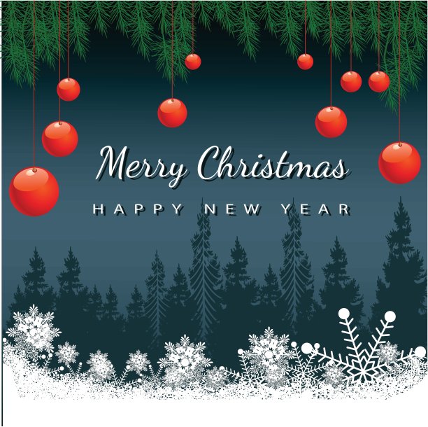 圣诞贺卡。圣诞快乐，矢量插图图片下载