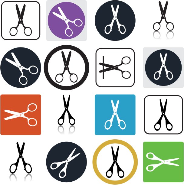 矢量集的剪子图标图片下载