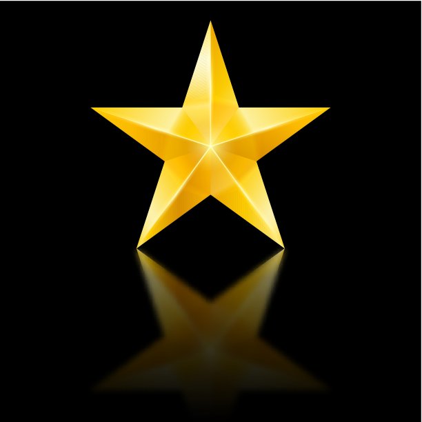 黑上的黄星图片下载