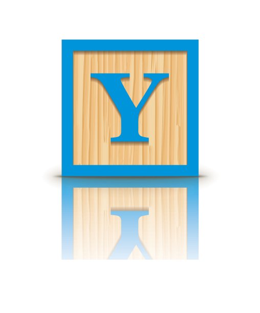 矢量字母Y木制字母块图片下载