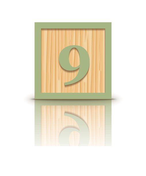 向量9木制字母块图片下载