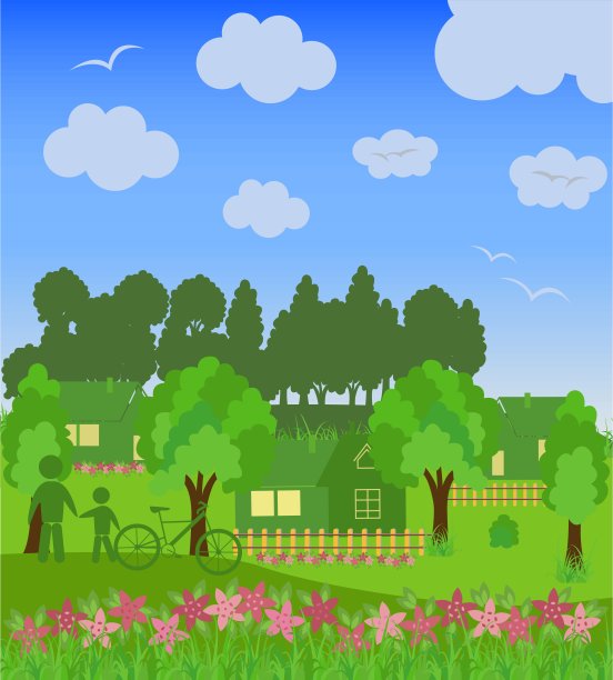 城市生活方式的环保标志图片下载