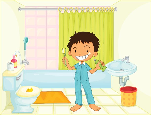 孩子在浴室里图片下载