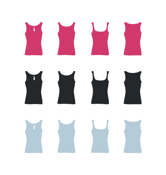 女性t恤矢量模板图片下载