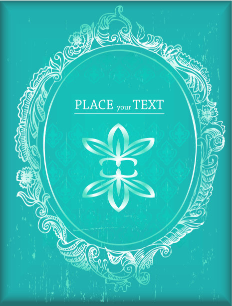 复古元素的框架或书籍封面，卡片向量图片下载