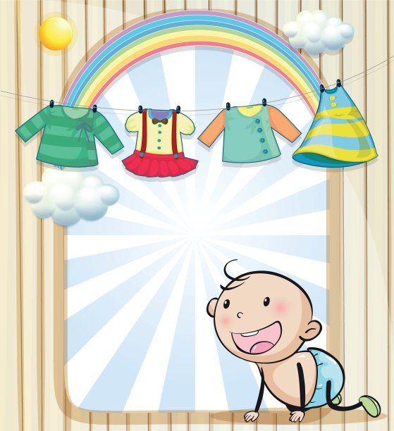 一个小女孩的衣服挂着图片下载