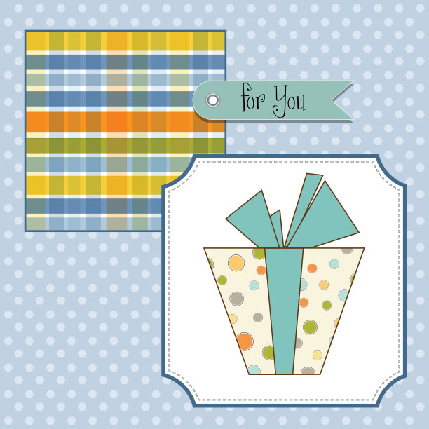 生日贺卡和礼品盒图片下载