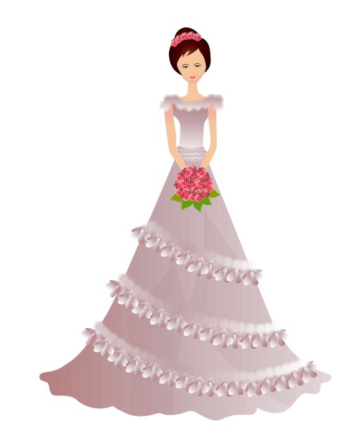 穿着婚纱的漂亮女孩图片下载