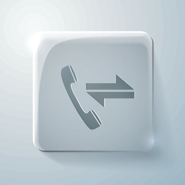 呼入和呼出电话。玻璃方块图标图片下载