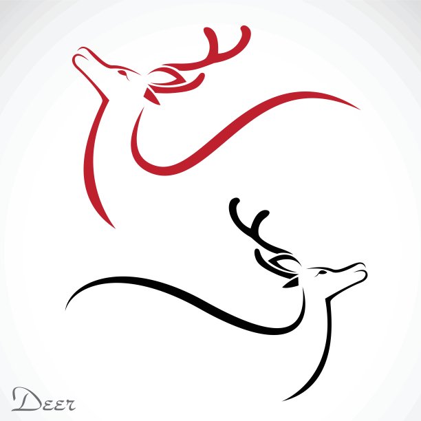 鹿的矢量图像图片下载