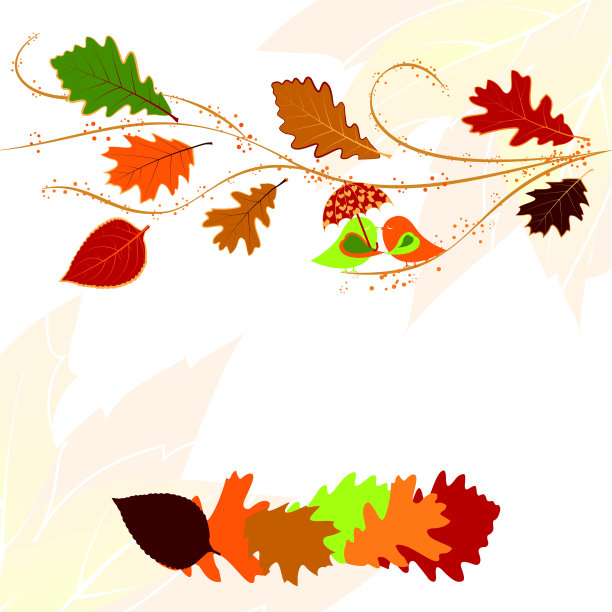 秋叶贺卡图片下载