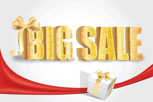 3D大销售，由纯金，美丽的奢侈品制成图片下载