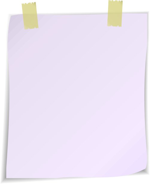 白色的贴，它注意到孤立的白色背景。图片下载