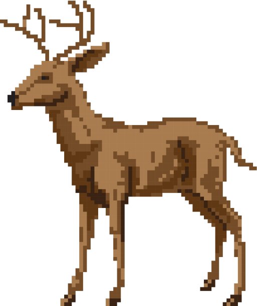 像素艺术鹿插图图片下载