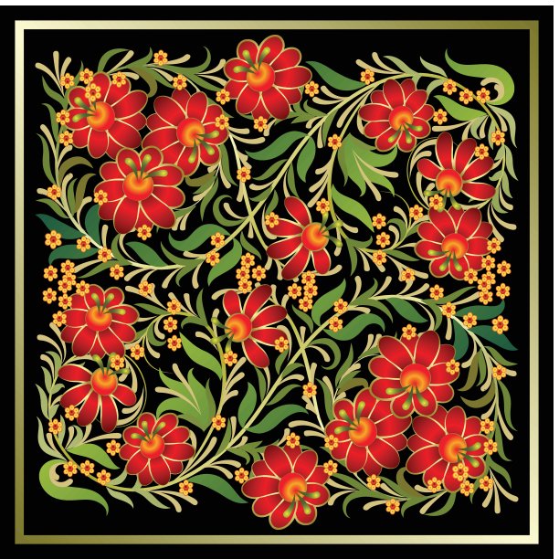 抽象的垃圾背景与花卉装饰图片下载