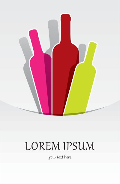 色彩斑斓的酒瓶图片下载