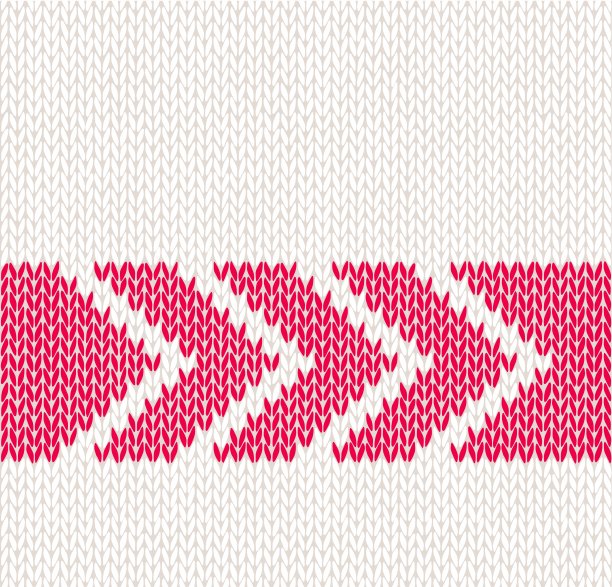 风格无缝白色与红色箭头色针织矢量图案图片下载