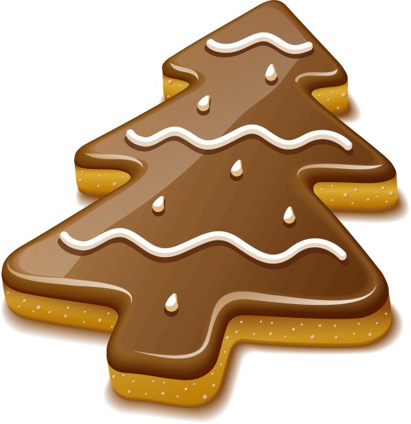 圣诞树形状的圣诞饼干图片下载