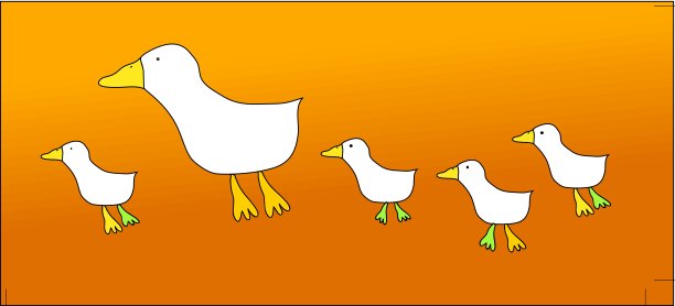 鸭妈妈和小鸭子们图片下载