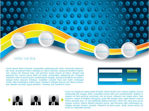 虚线网站模板图片下载