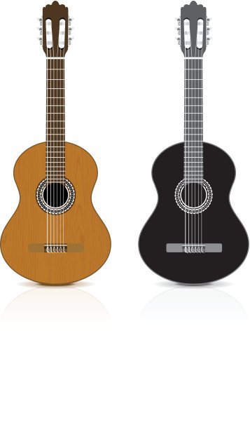 古典吉他在白色背景。图片下载