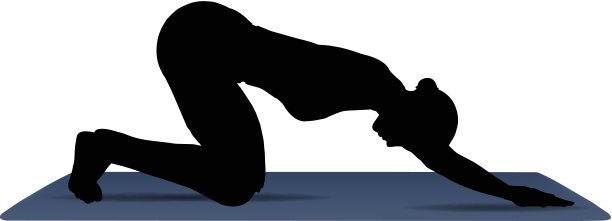 矢量插图的瑜伽姿势在瑜伽垫图片下载