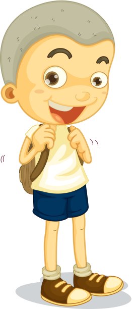 一个背着书包的男孩图片下载