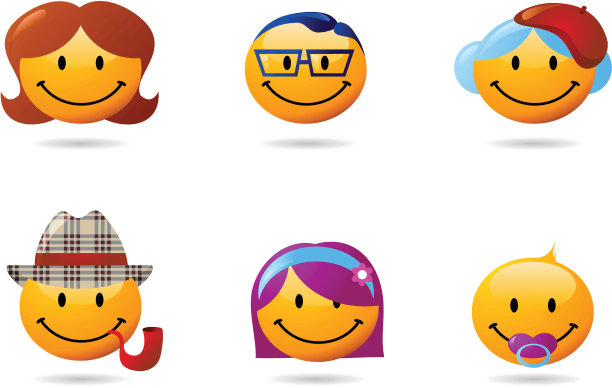 收集原始可爱的笑脸图片下载