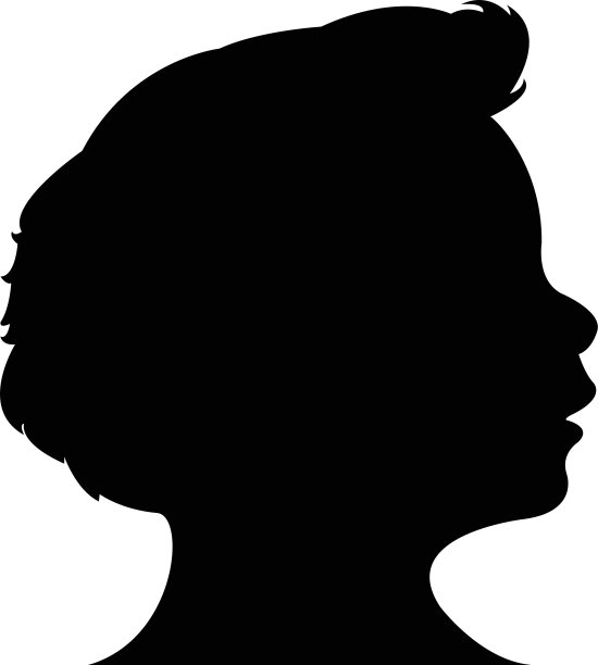 子头部轮廓向量图片下载