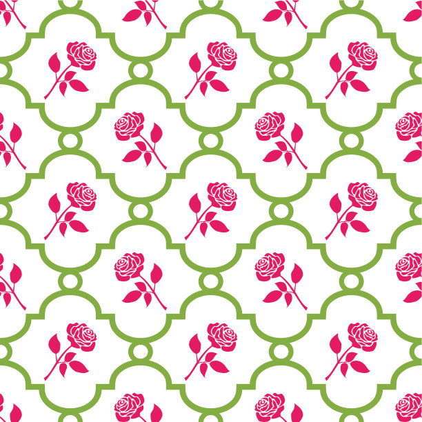 玫瑰无缝模式图片下载