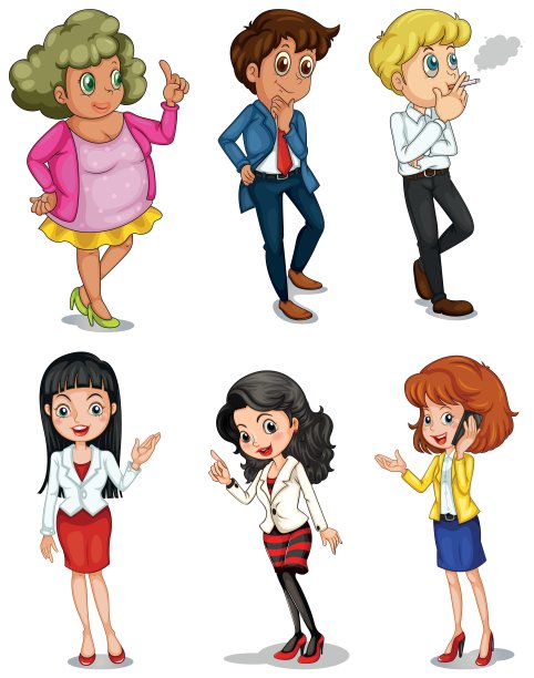 六个经济头脑的人图片下载