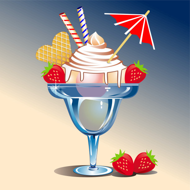 草莓冰淇淋图片下载